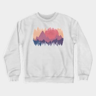 The red sun over purple mountains Crewneck Sweatshirt